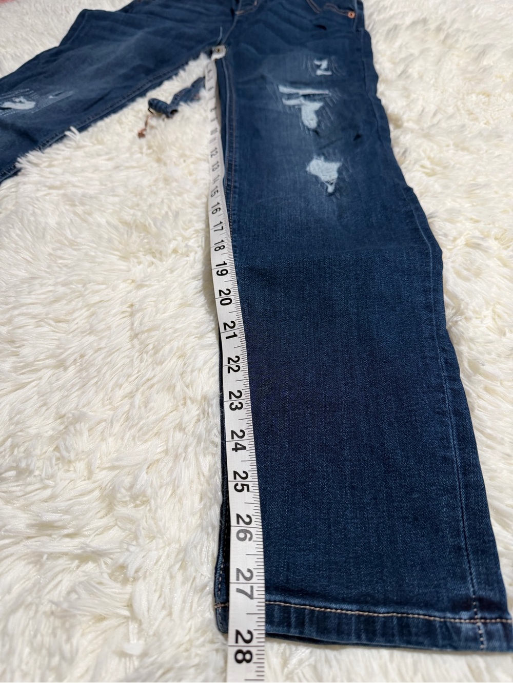 Justice Blue Jumpsuit with Distressed Details - Picture 12 of 13